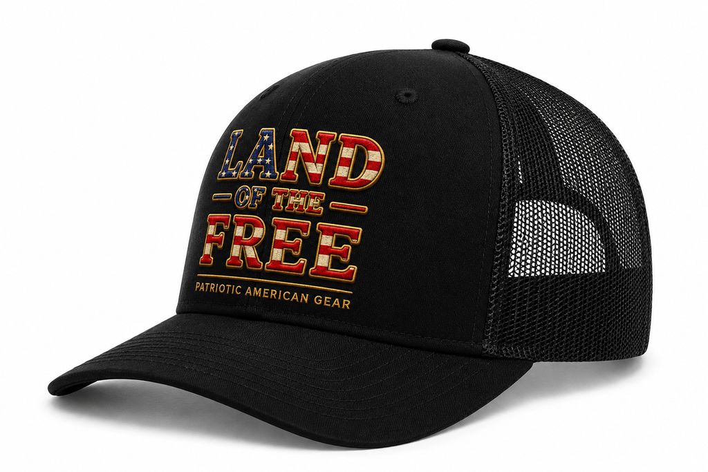 LAND OF THE FREE Trucker Hat | Patriotic American Gear Richardson 112 Snapback