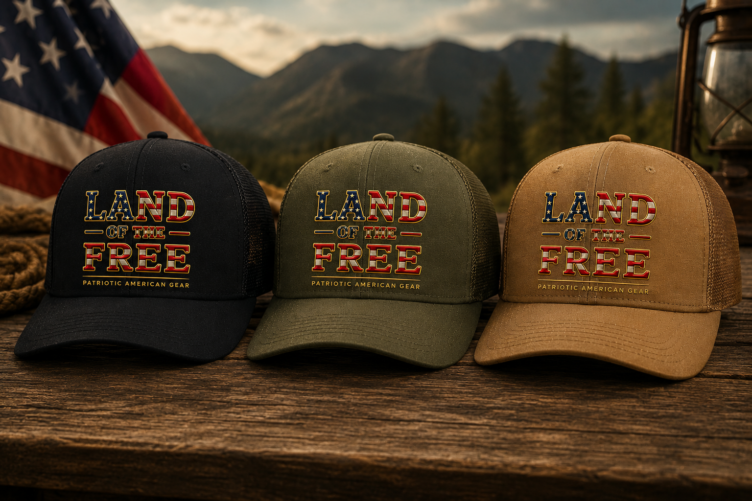 LAND OF THE FREE Trucker Hat | Patriotic American Gear Richardson 112 Snapback