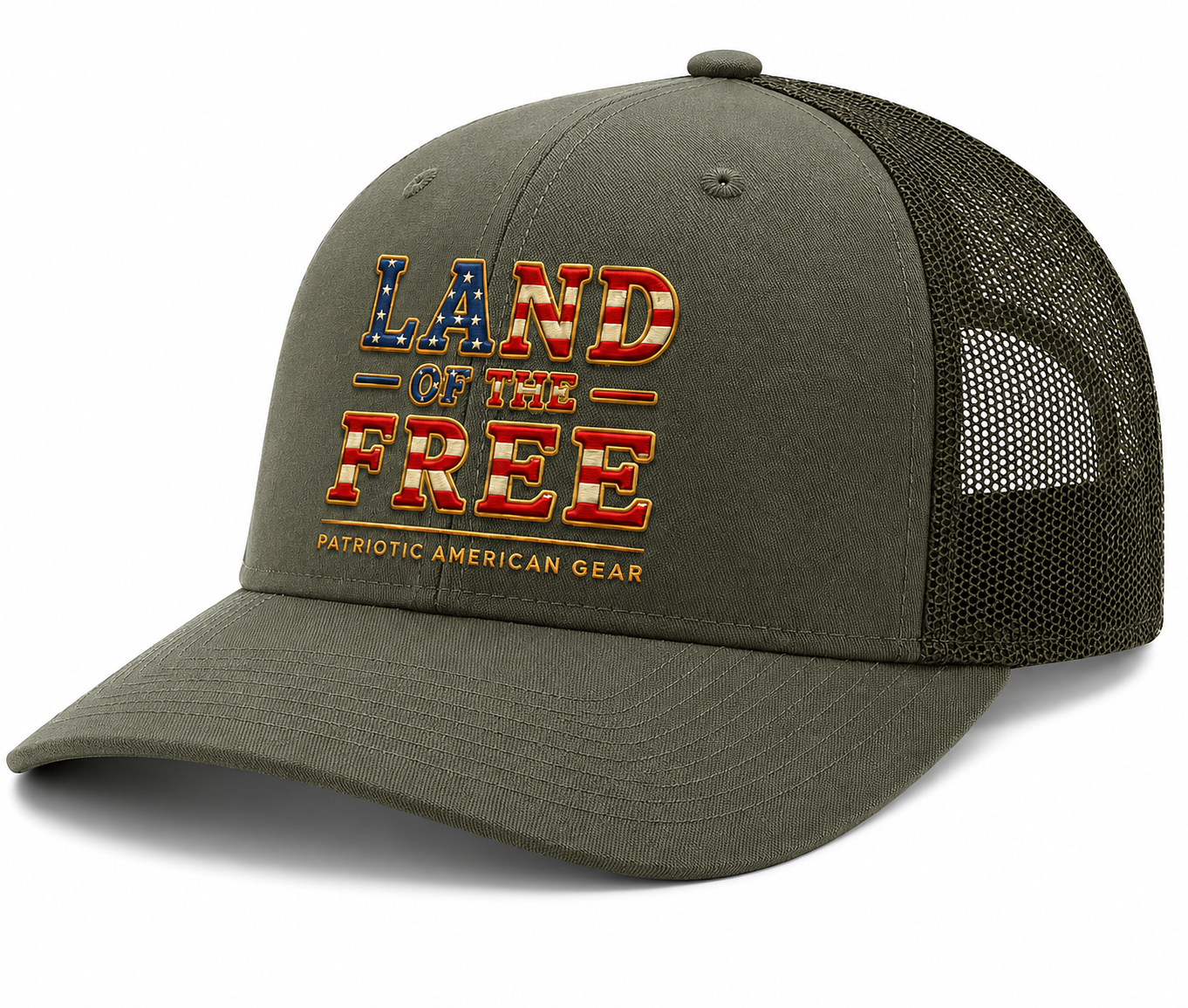 LAND OF THE FREE Trucker Hat | Patriotic American Gear Richardson 112 Snapback
