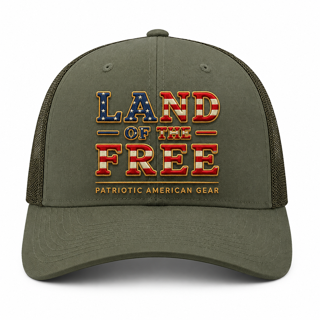LAND OF THE FREE Trucker Hat | Patriotic American Gear Richardson 112 Snapback